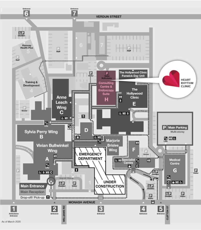 map to the Nedlands Clinic